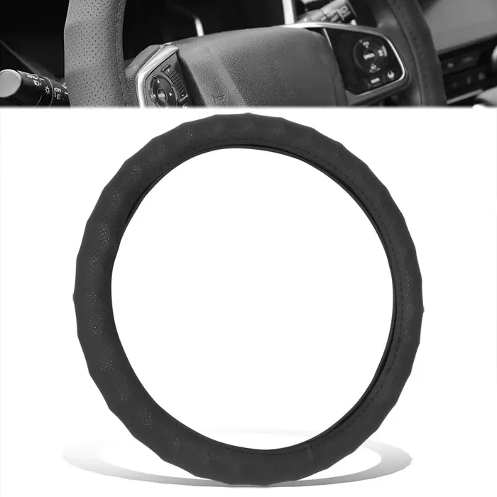 14.5-15 in. Synthetic Leather Steering Wheel Cover