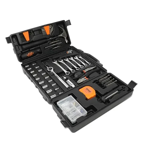 160 Pcs Auto/ Home Hand Tool Kit – Wrenches Pliers Ratchets Sockets w/ Toolbox (Orange)
