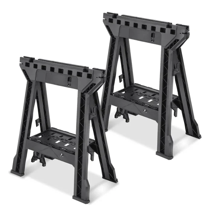 2pcs 1000LBS Folding Saw Horse 27.2 x 15.6 x 32.1 in.