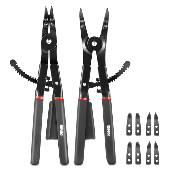2Pcs 16 in. Snap Ring Pliers Kit w/8Pcs Angle Tip