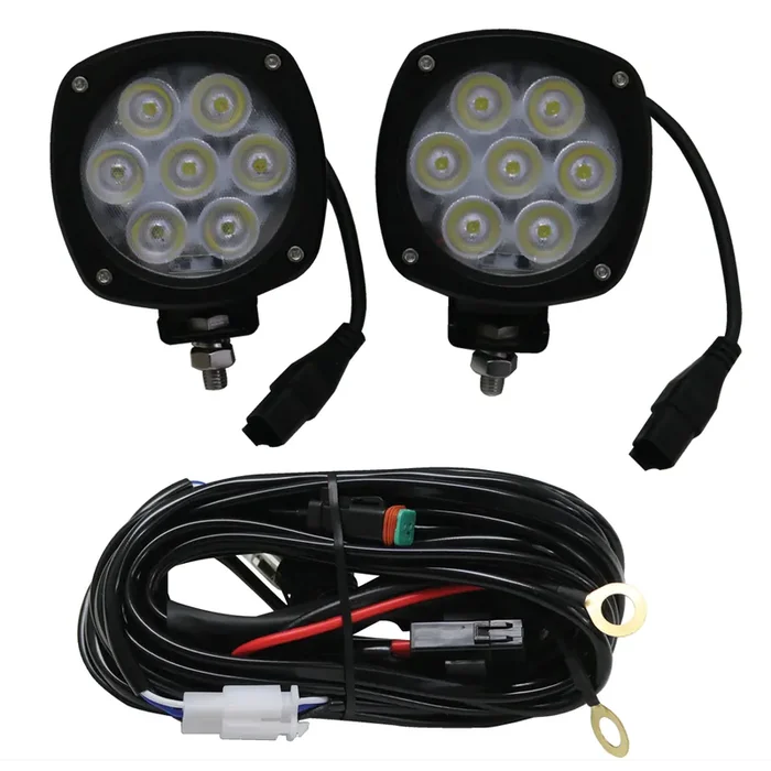 2pcs 4.3 in. LED Spot Lights w/Harness Universal