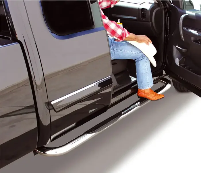 4156PS 3 in. Round 4000 Series Side Steps 15-24 Ford F-150 F-250 F-350 Super Duty