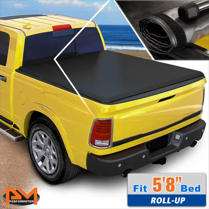 5.8 ft. Bed Soft Roll-Up Tonneau Cover 07-18 Chevy Silverado GMC Sierra 1500