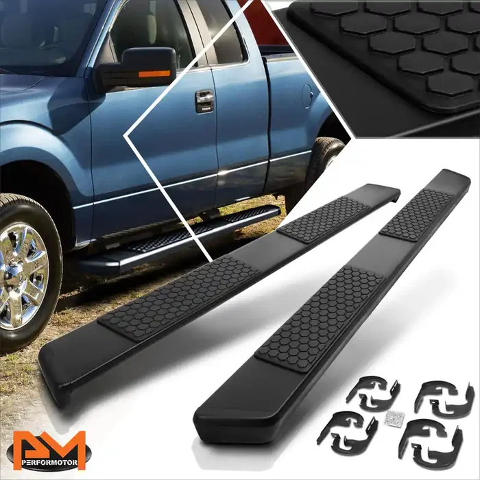 5 in. Wide Flat Side Step Bar Running Boards 04-14 Ford F150 Super / Extended Cab