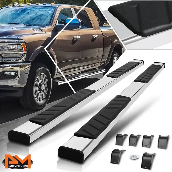 5 in. Wide Flat Step Bar Running Boards 11-22 Ram 1500 2500 3500 Crew Cab 4-Door