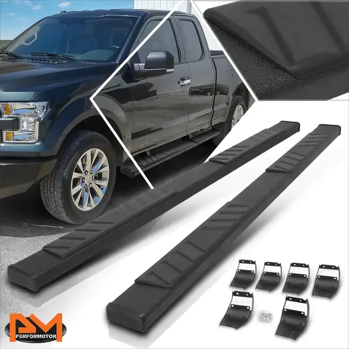 5 in. Wide Flat Step Bar Running Boards 15-20 Ford F-150 F-250 F-350 SD Super Cab