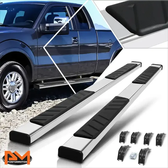 5 in. Wide Flat Step Bar Running Boards 99-16 Ford F-250-F-550 SD Extended cab