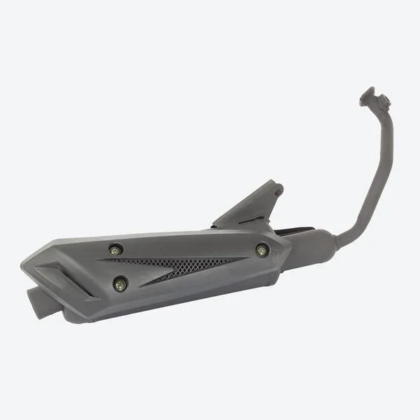 50cc Scooter Black Exhaust System for LJ50QT-9M-E5, LJ50QT-6L-E5