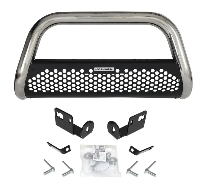 55205PS Charger RC2 Bull Bar with Mounts 03-06 Chevy Silverado GMC Sierra 1500 2500