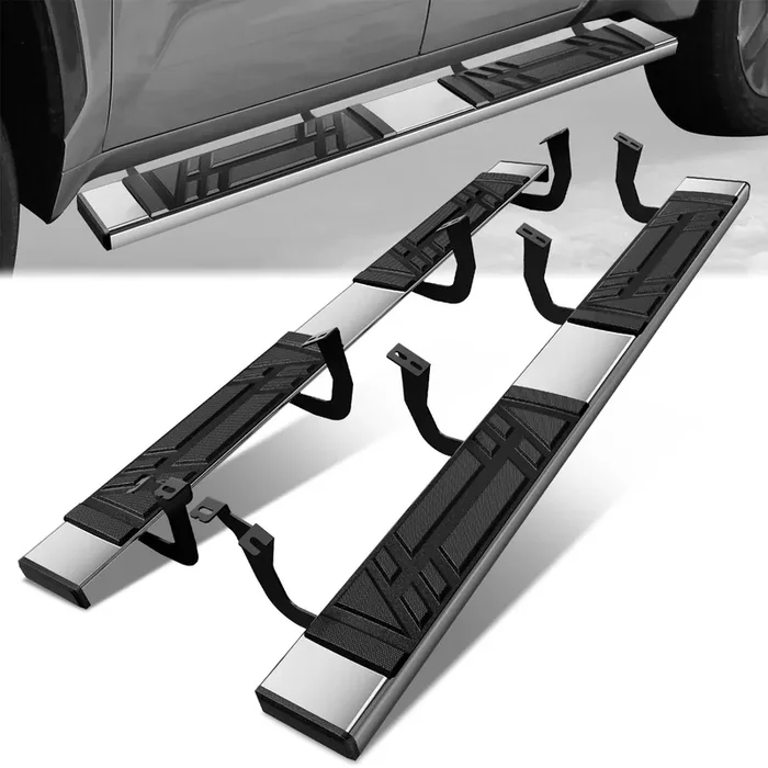 6.5 in. W Flat Step Bar Running Boards 22-24 Toyota Tundra Extended Cab