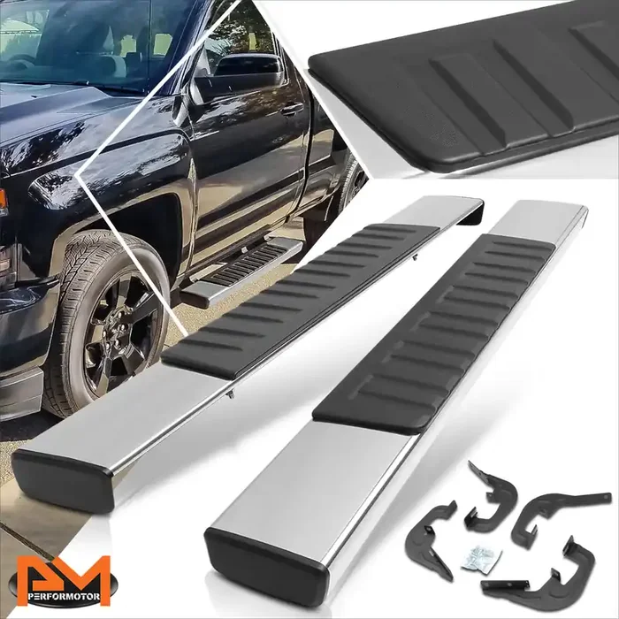 6 in. Wide Side Step Bar Running Boards 07-19 Chevy Silverado GMC Sierra Standard Cab