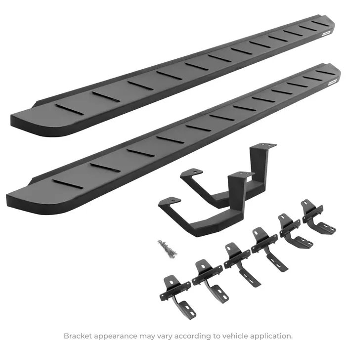 63441734810PC 6 in. Wide R10 Running Boards w/ Drop Steps 17-24 Ford F-250 F-350 Super Duty