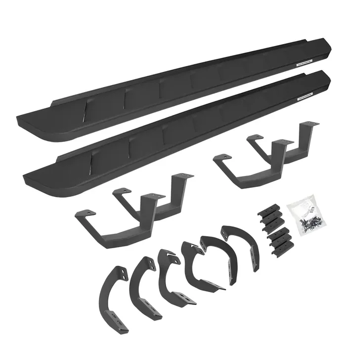 6344256820PC 6 in. R10 Running Boards w/ 2 Pairs of Drop Steps 14-24 Toyota 4Runner