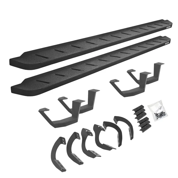 6344256820T 6 in. R10 Running Boards w/ 2 Pairs of Drop Steps 14-24 Toyota 4Runner