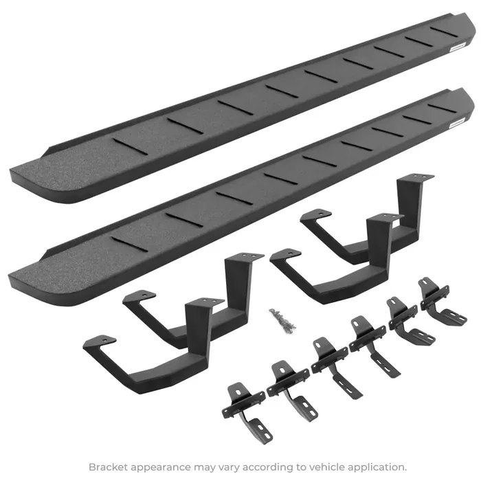 6344298720T 6 in. R10 Running Boards w/ 2 Pairs of Drop Steps 05-23 Toyota Tacoma