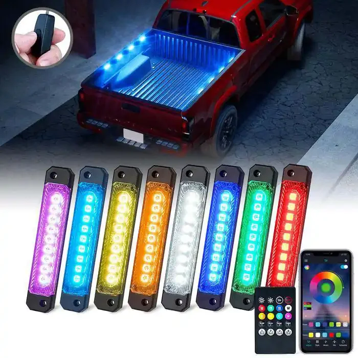 72-LED RGB Bed Rail Lights Universal