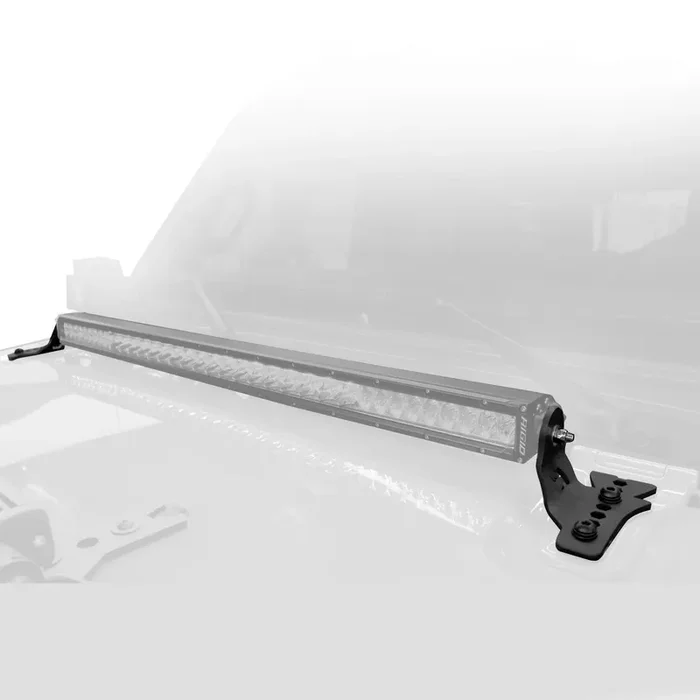 731300TXE 30 in. LED Bar Hood Hinge Light Mount 20-23 Jeep Gladiator 18-24 Jeep Wrangler JL