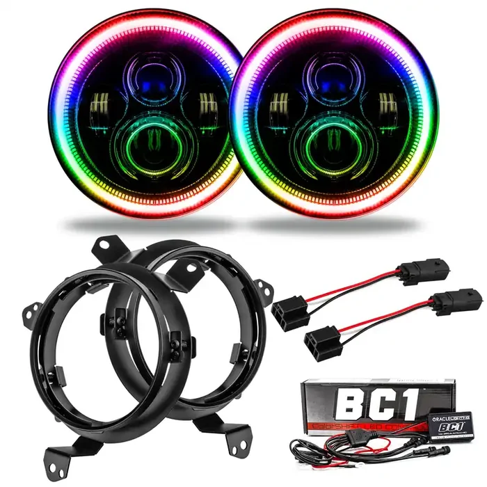 7in. High Powered LED Headlights (Pair) Jeep Wrangler JL/Gladiator JT