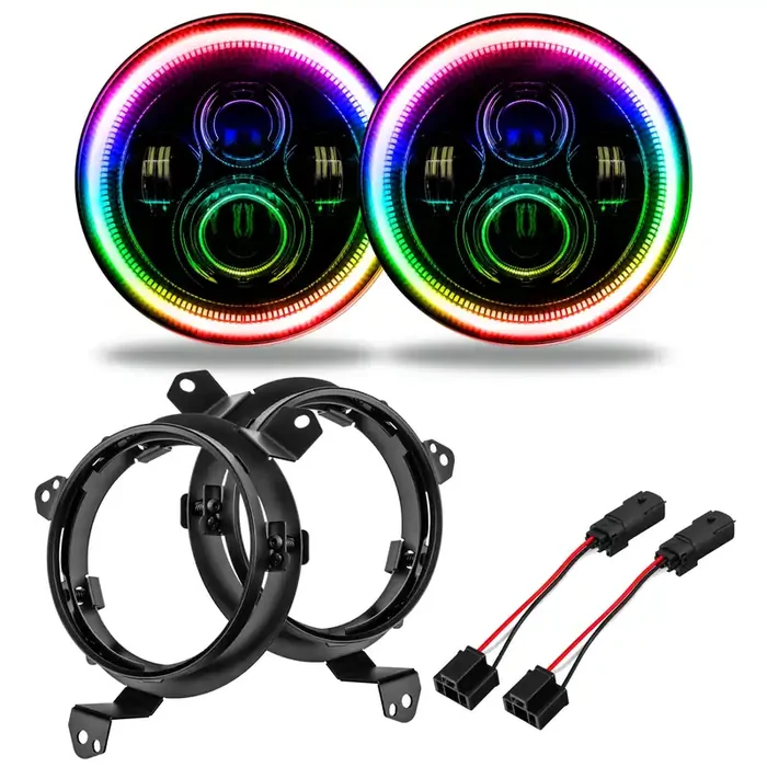 7in. High Powered LED Headlights (Pair) Jeep Wrangler JL/Gladiator JT