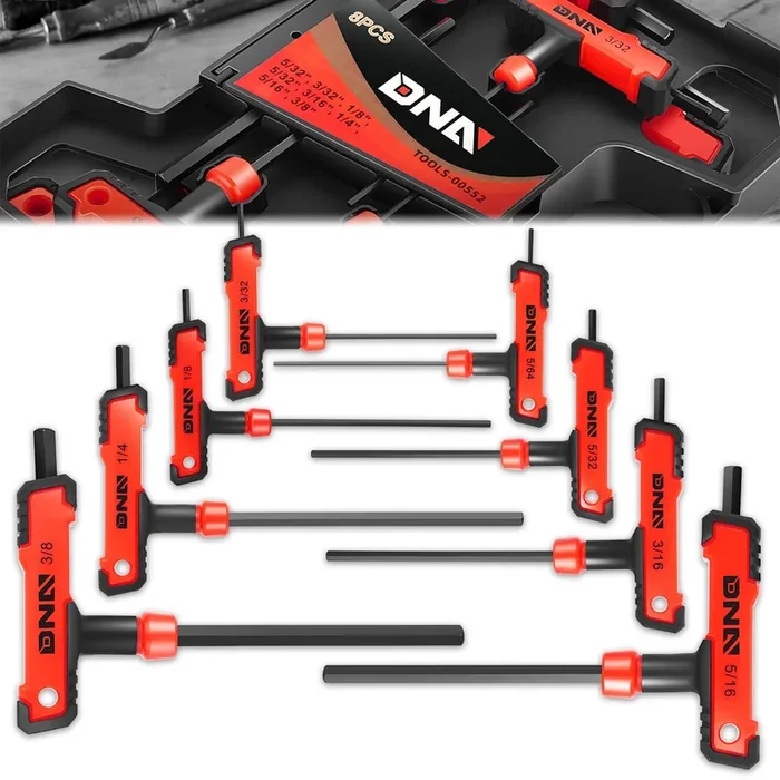 8pc 5/32-3/8 in.Hex key set[A Variety Of Color Options] w/ Storage Box