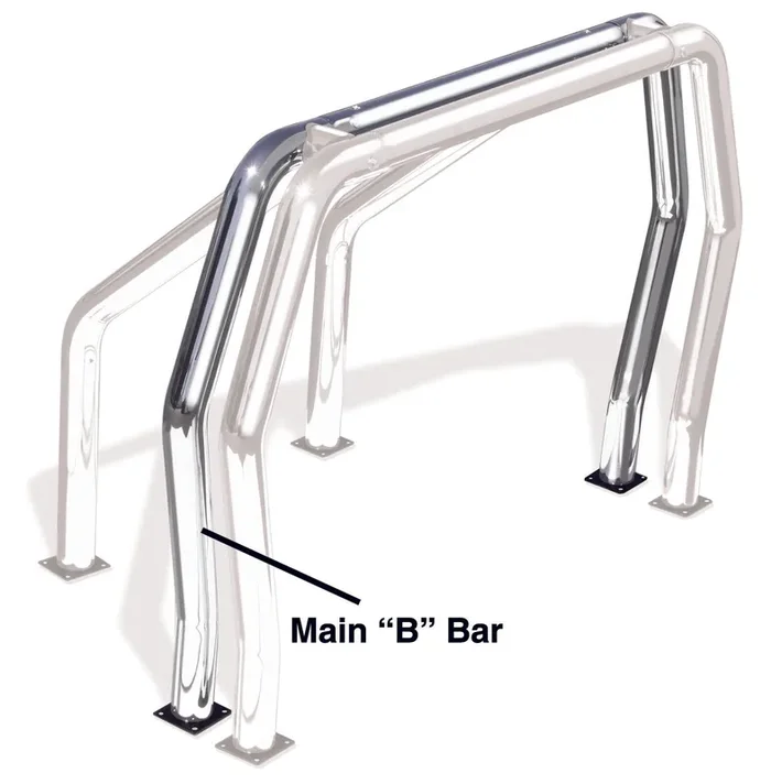 91002C Bed Bar Main B Bar 82-90 GMC S15, 95-04 Toyota Tacoma Nissan Frontier