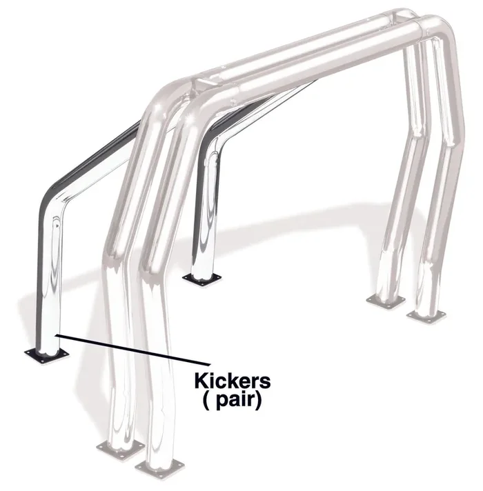 9560C Pair of Kickers for Bed Bars 75-24 Dodge, Ford, GMC, Toyota, Chevrolet, Ram