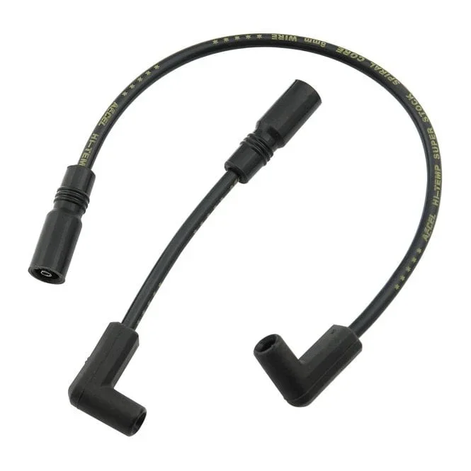 Accel 8mm Ferro Spiral core spark plug wire set. Black 99-17 Dyna; 99-02 Buell XB with late model coil design