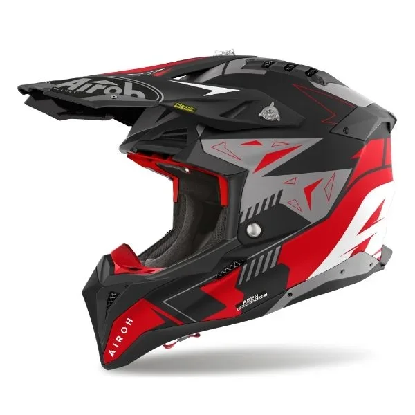 AIROH AVIATOR 3 SPIN RED MATT MX HELMET 22:06