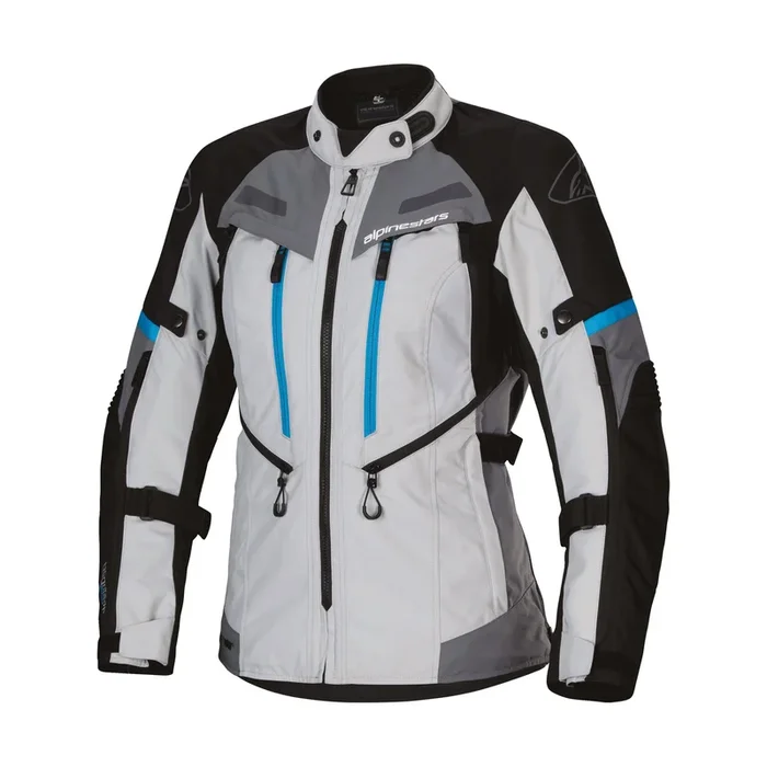 Alpinestars Stella Bogota Pro Drystar Jacket – Ice Grey/Black/Cyan