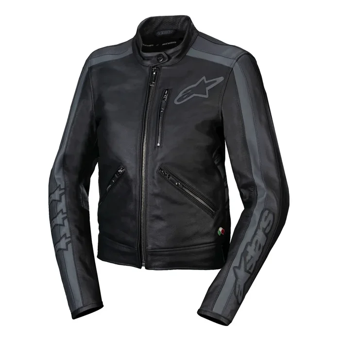Alpinestars Stella Dyno Leather Jacket – Black/Grey