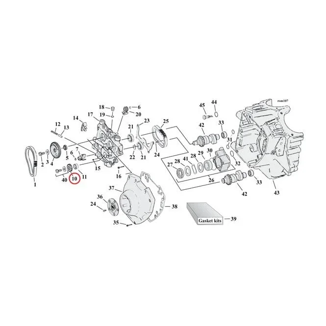 Andrews cam drive gear 17T 99-06 Twin Cam (excl. 2006 Dyna)