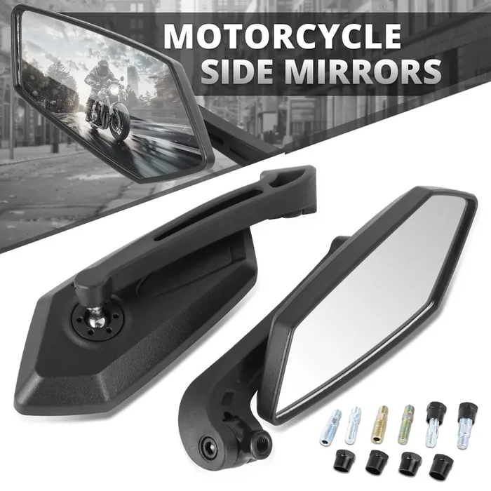Anti-Glare Convex Motorcycle Side Mirrors