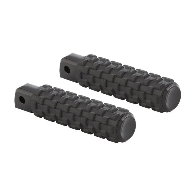 Arlen Ness Air Trax foot pegs. Black All traditional H-D male mount. (Excl. rider/passenger on: 18-23 Softails; 20-21 Livewire. Excl. rider location on: 15-20 XG; 10-22 XL1200X/XS; 11-20 XL1200C; 12-16 XL1200V)