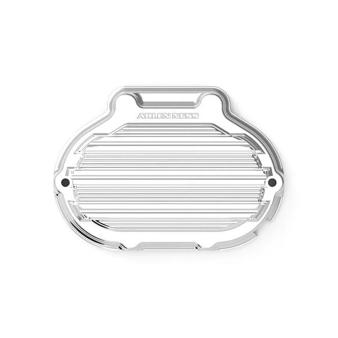 Arlen Ness transmission end cover 10-gauge hydraulic. 06-17 Dyna; 07-17 Softail; 07-13 Touring; 14-16 FLHR/C Touring without fairing