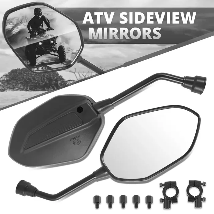 ATV Irregular Shape Convex Side View Mirrors