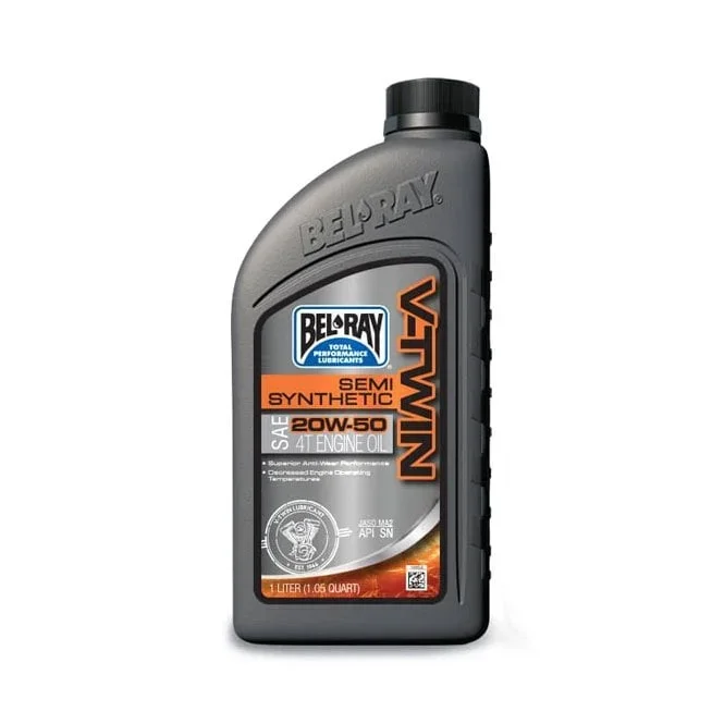 Bel-Ray V-Twin Semi-Synthetic Motor Oil, 20W50. 1L