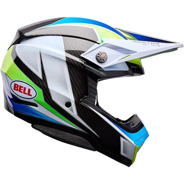 Bell Moto-10 Spherical – Grid White / Blue