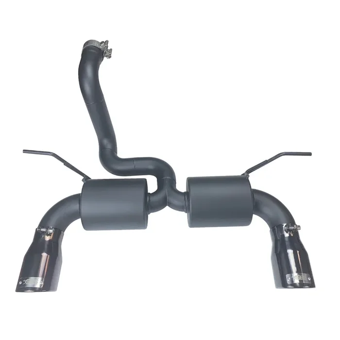 Black Dual Axle Back Exhaust System 18-23 Jeep Wrangler, 19-23 JL