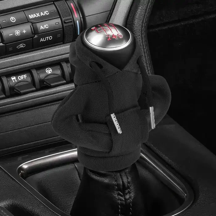 Black Hoodie Gear Shift Knob Cover Universal