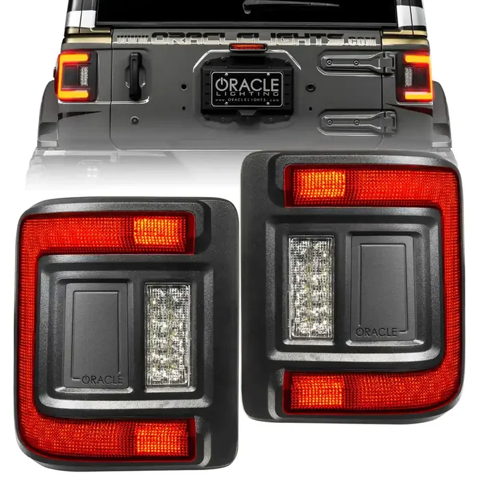 Black Series Flush Mount LED Tail Lights 18-24 Jeep Wrangler JL