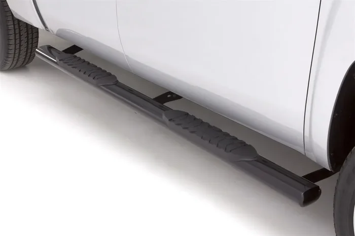 Black Steel 5 Inch Oval Straight Nerf Bars 99-13 Chevy Silverado, GMC SIerra 1500 Extended Cab