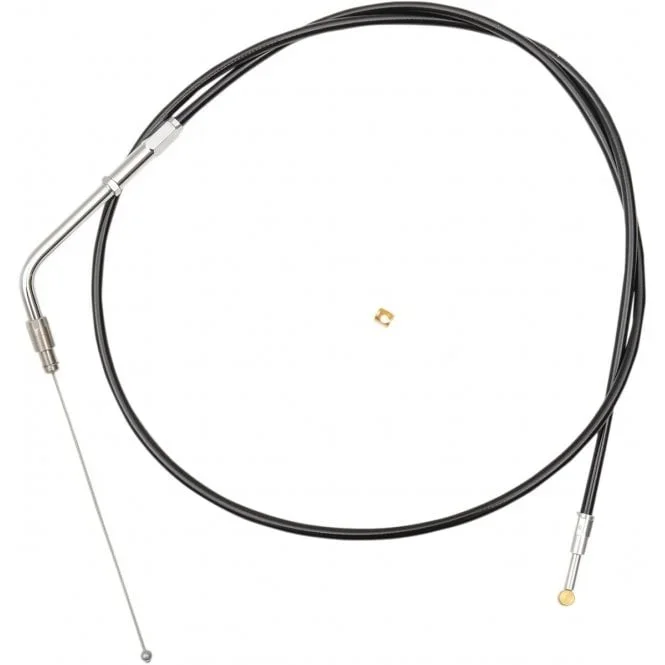 Black Vinyl Braided Handlebar Throttle Cable Dyna