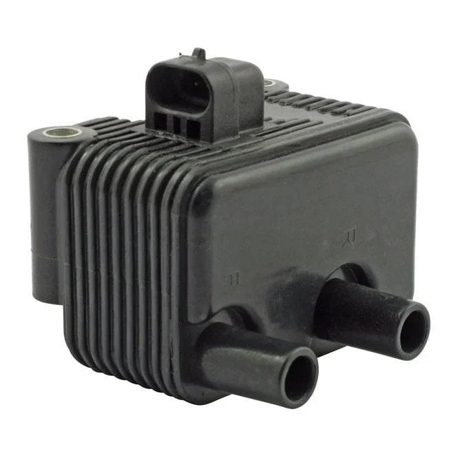 Blue Streak OEM style single fire coil. 12V 0.5 ohm 00-06 Softail; 99-05 Dyna; 02-06 FLT; 04-06 XL. (Single fire, carburetted)