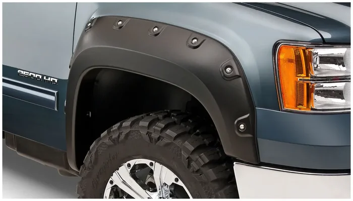 Boss Pocket/Rivet Style 4-Piece Fender Flare Set 11-14 GMC Sierra 2500 HD/3500 HD