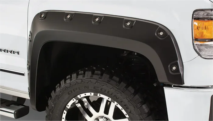 Boss Pocket/Rivet Style Front Fender Flares 14-15 GMC Sierra 1500
