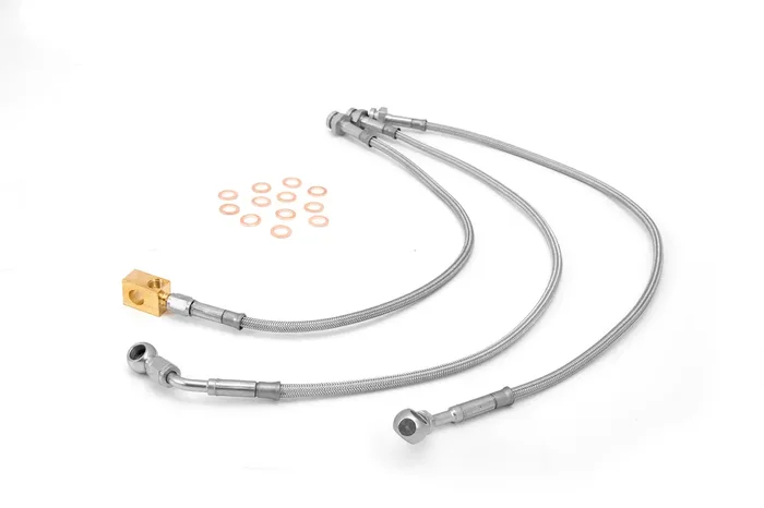 Brake Hose Kit, Braided Stainless Steel 92-01 Jeep Cherokee XJ