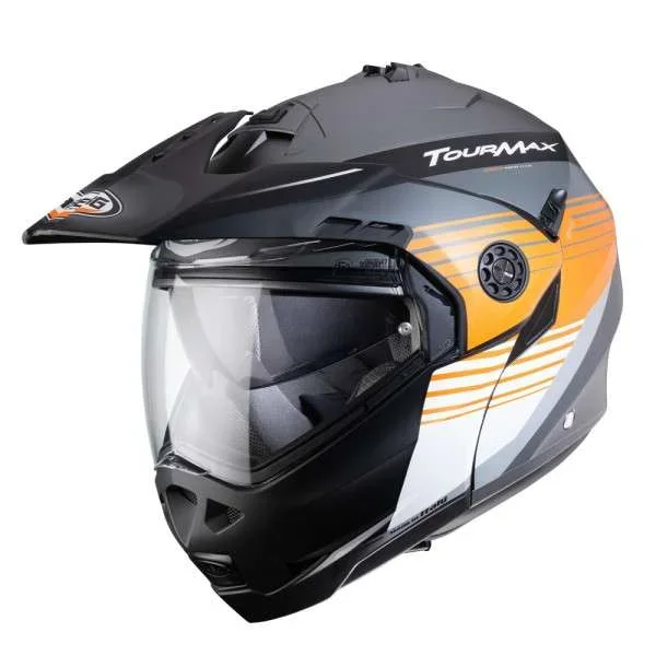 Caberg Tourmax – Titan Matt Gun / Orange / White