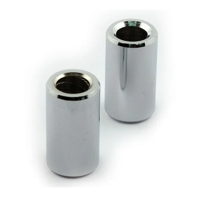 Chris turn signal spacers 1-1/4″ (31.8mm) long. Chrome
