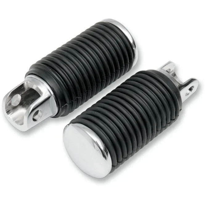 Chrome Footpegs with Rubber Sleeves