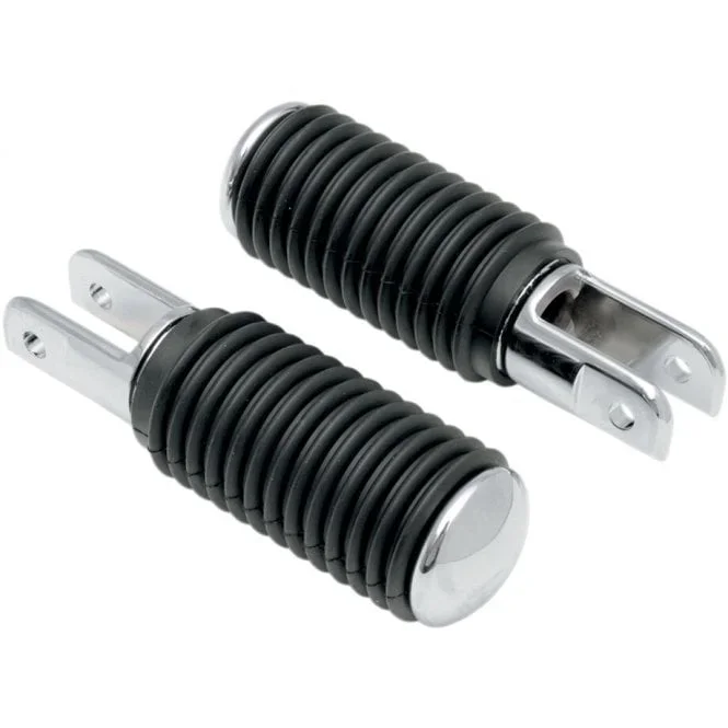Chrome Footpegs with Rubber Sleeves